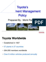 Toyota Environment Policy