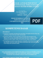 Langkah - Langkah Perumusan Kompetensi Dasar, Indikator Hasil