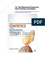 Statistics For The Behavioral Sciences 2nd Edition Privitera Test Bank