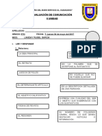 Evaluación 5to Comunicacion