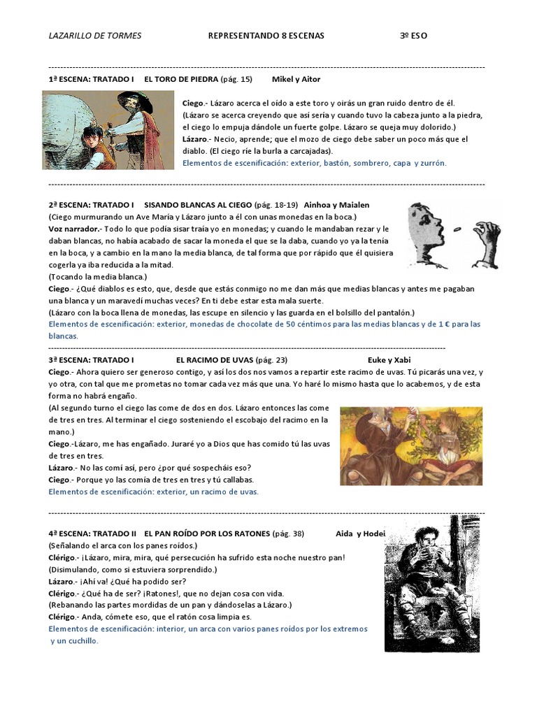 Escenas Clave de Lazarillo de Tormes | PDF | Religión y espiritualidad ...
