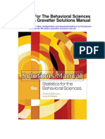 Statistics For The Behavioral Sciences 9th Edition Gravetter Solutions Manual