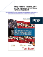 South Western Federal Taxation 2018 Corporations Partnerships 41st Edition Hoffman Test Bank