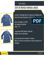 Camisa de Soldador en Índigo Manga Larga