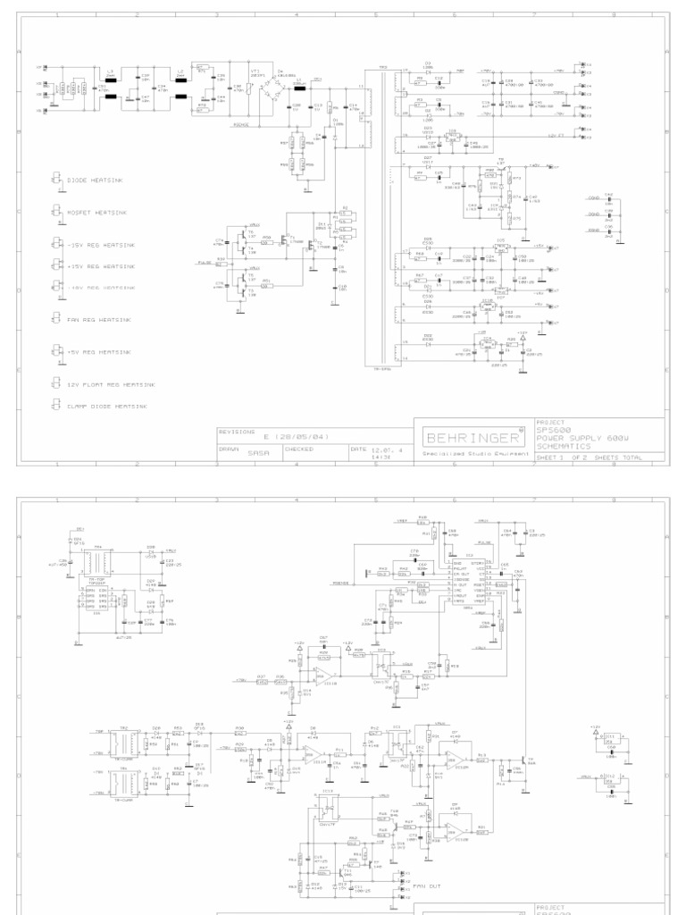 Behringer SPS600 PSU | PDF