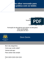 Um Olhar Renovado para A Prática Com Os Bebês: Município de Caxias Do Sul Smed Secretaria Da Educação