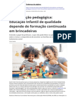 Coordenacao Pedagogica Educacao Infantil de Qualidade Depende de Formacao Continuada Em Brincadeiras