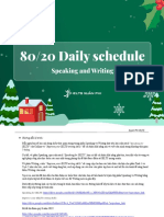 80-20 Daily Schedule For Speaking & Writing