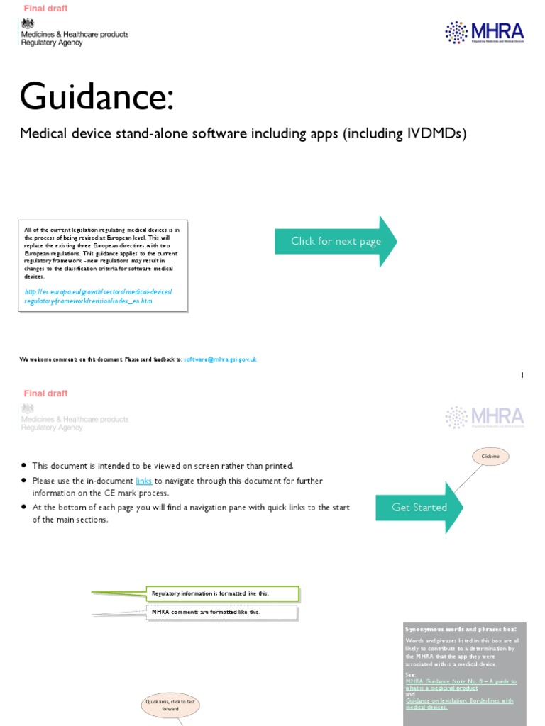 Medical Device Stand-Alone Software Including Apps | PDF | Medical ...