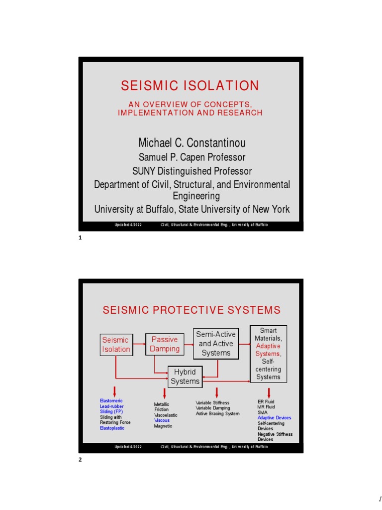 Seismic Isolation Concepts and Applications | PDF | Earthquake ...