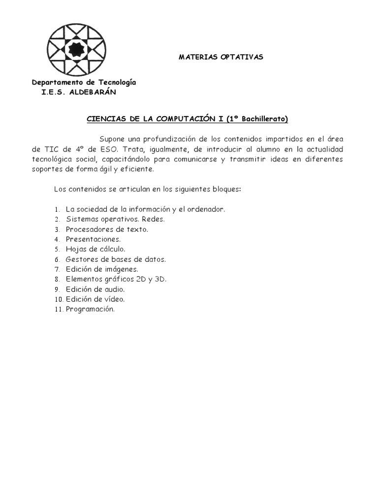 Ciencias De La Computacion Bach Pdf