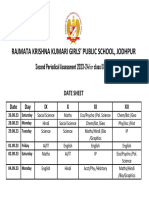DateSheet of Second Periodical Assessment 2023-24 Class IX To XII - 1749920538