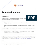 Ooreka Acte de Donation