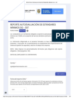 Reporte Autoevaluación de Estándares Mínimos SG - SST - 2021