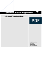 Operator's Manual Supplement: Lift Guard™ Contact Alarm