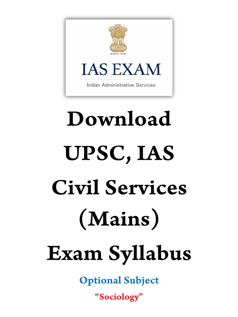 Sociology Study Guide for IAS | PDF | Sociology | Social Stratification