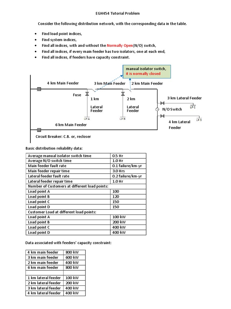 Tut2 On Distribution System Reliability | PDF | Electric Power ...