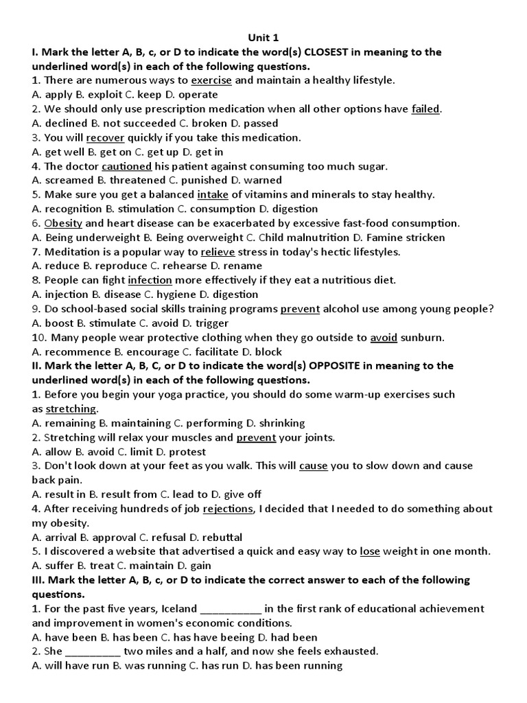 Bu I 10.8.23 Unit 1 L P 11 | PDF | Diet (Nutrition) | Diet & Nutrition