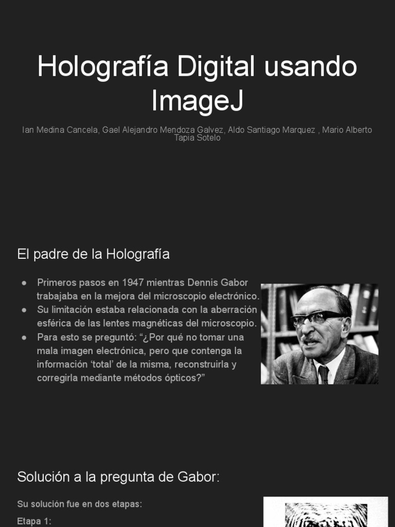 Holografia digital usando imagej descargar gratis pdf holograf a