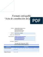 Acta de Constitución Del Proyecto Grupo N ° 5