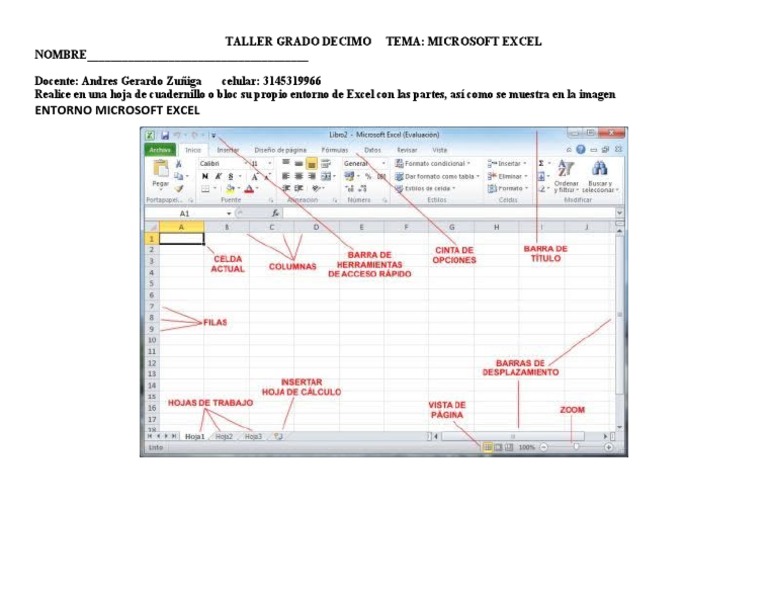 Taller de Excel para Grado Décimo | PDF | Informática