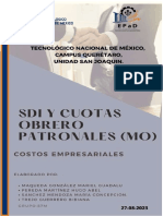 SDI y Cuotas Obrero Patronales (MO)