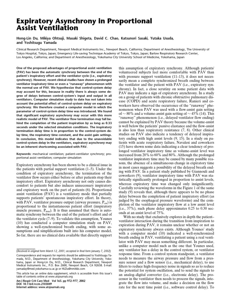 Ajrccm 165 7 2103049 | PDF | Exhalation | Respiratory System