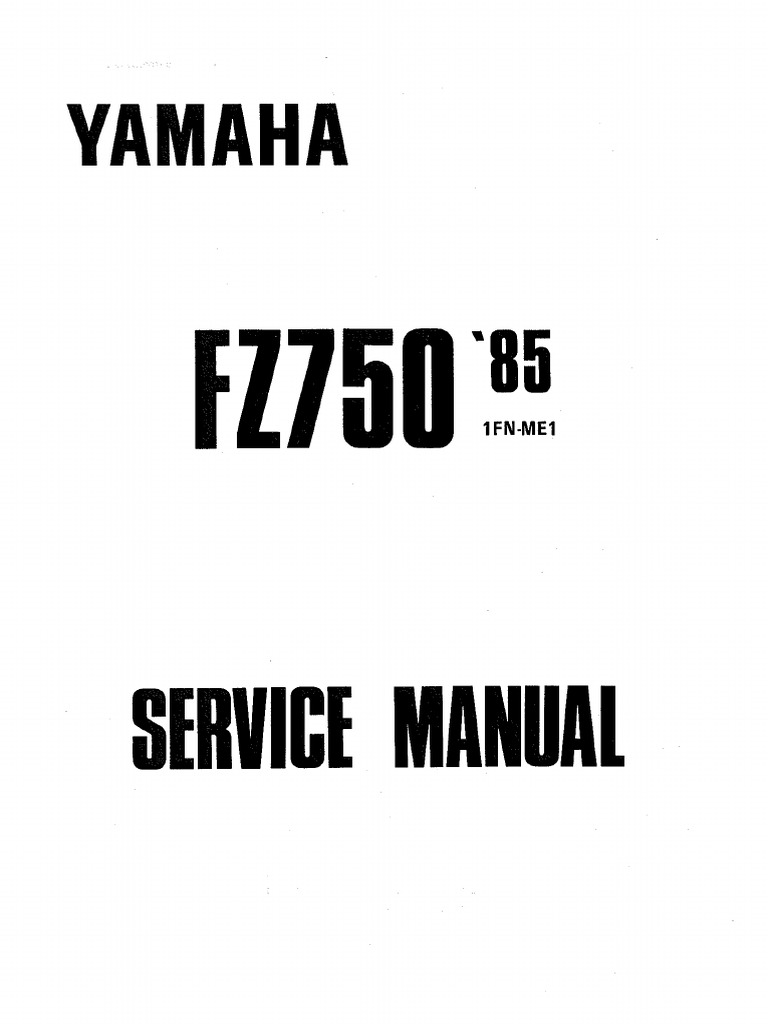 FZ750 サービスマニアル
