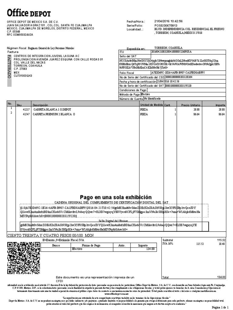 Image Result For Office Depot Facturacin