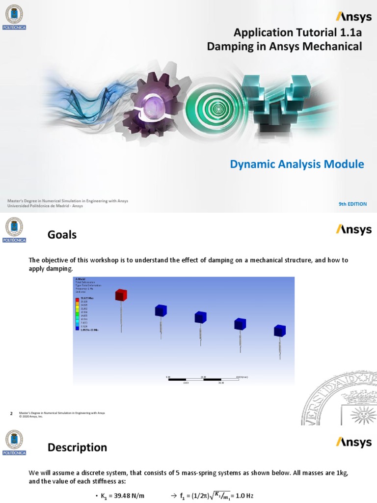 AT01.1a_Damping_in_ANSYS_Mechanical PDF Harmonic Simulation