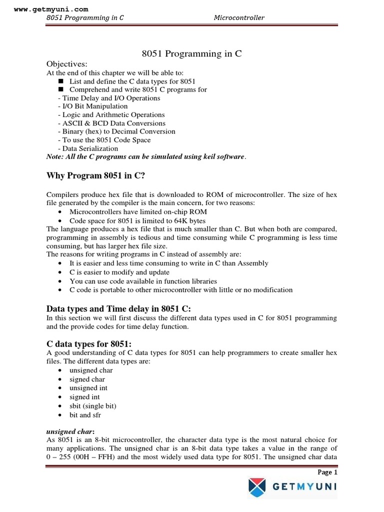 Electrical-Engineering Engineering Microcontroller 8051-Programming-In ...