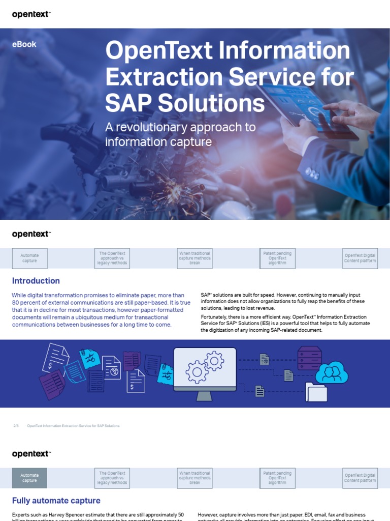 Opentext Information Extraction Service Ies Ebook en | PDF | Automation ...