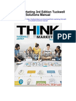 Think Marketing 3rd Edition Tuckwell Solutions Manual