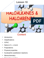 Lesson 10 - Haloalkanes & Haloarenes