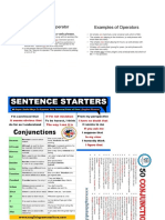 Operators, Starters and Conjunctions - Book 9