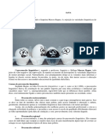 Exercício de Adequação Ao Uso Da Linguagem - Variação Linguística de Estilo Ou Registro - Português 1 Série Do EM