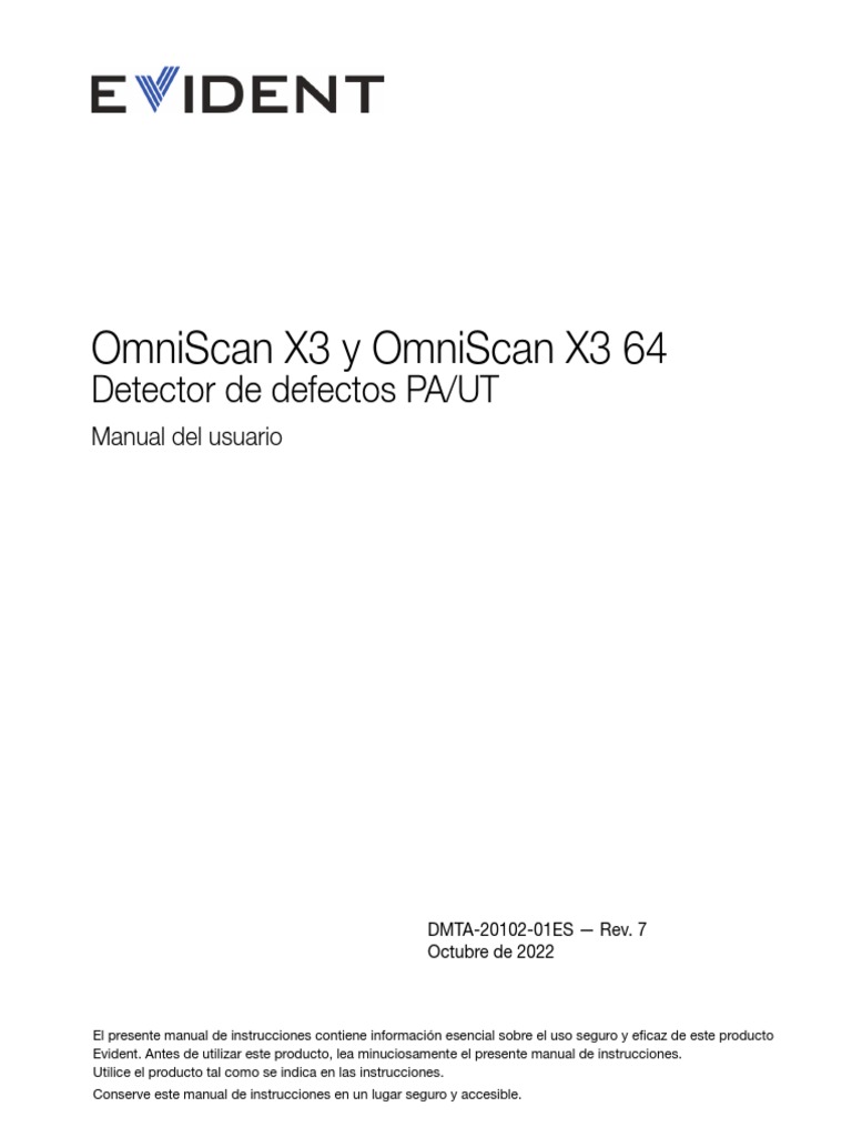 OmniScan X3 UserManual Instructions ES 202210 | PDF | Software de la ...