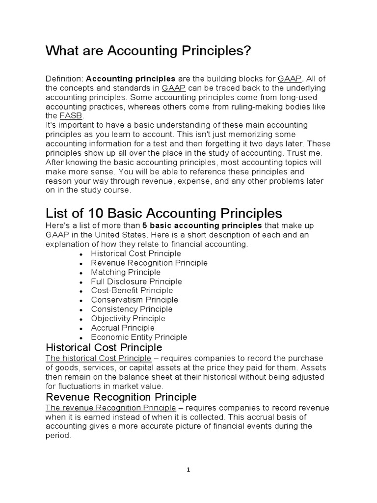 Accounting Principles PDF Historical Cost Accounting