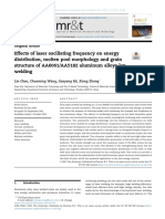 Effects of Laser Oscillating Frequency On Energy Distribution Molten Pool Morphology and Grain Structure of