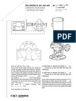 AURORA MODELS 481-483-485: Engineering Specifications Centrifugal Fire Pumps