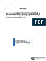 Certificado: Que, Respecto de La Solicitud Que Precede, en Causa RUC #-, RIT N°