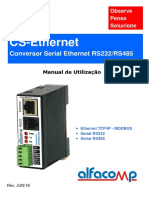 Manual de Utilização CS-Ethernet Conversor Serial Ethernet RS232 RS485