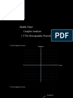 Middle Third Complex Analysis 1.5 The Stereographic Projection