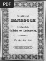 1854 Provinzial Handbuch Der Königreiche Galizien Und Lodomerien | PDF