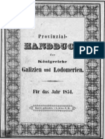 1854 Provinzial Handbuch Der Königreiche Galizien Und Lodomerien