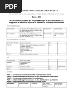 NEC3 ECC Compensation Event Templates | PDF | Business
