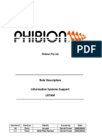 Role Description Information Systems Support Latam: Phibion Pty LTD