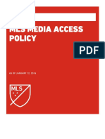 2016 MLS Media Access Policy