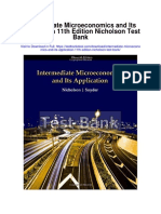 Intermediate Microeconomics and Its Application 11th Edition Nicholson Test Bank