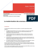 La Modernisation Des Arsenaux Nucléaires: Note N°62/20